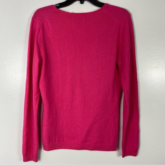 Pure Collection 100% Cashmere Vneck sweater sz 6 - Picture 4 of 10
